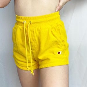 Yellow Champion Reverse Weave Shorts